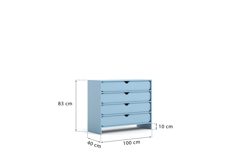 Niko komoda z szufladami Baby Blue