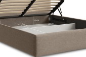 Łóżko Pure 160x200, tkanina WIND 11, stelaż metalowy