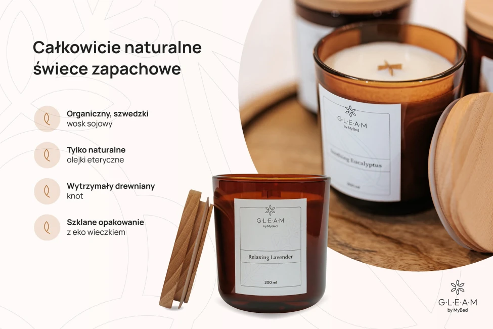 Świece zapachowe Gleam by MyBed