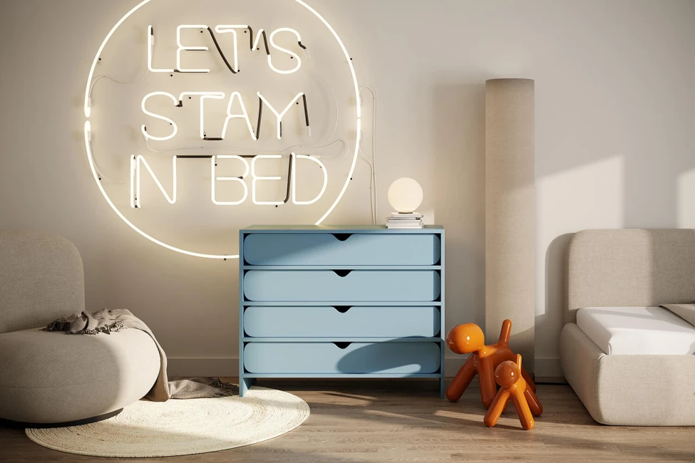 Niko komoda z szufladami Baby Blue